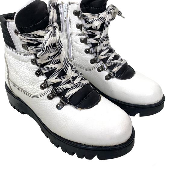 Bos. & Co. Gator Prima Fur Leather Boots Zip Up Ankle Ice Grip Insulated Size 37 - Picture 1 of 12